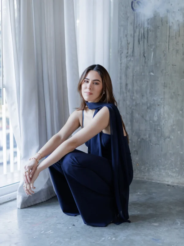 The Navy Muse Jumpsuit-S